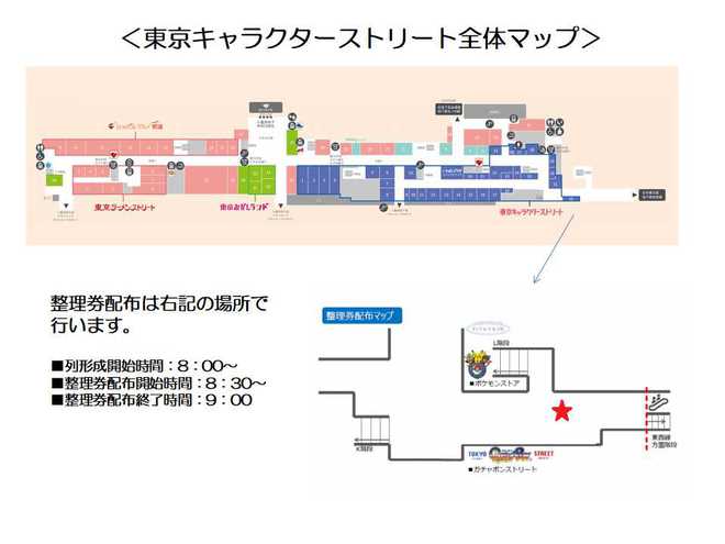東京駅コラボ：東京駅一番街 東京キャラクターストリート F階段